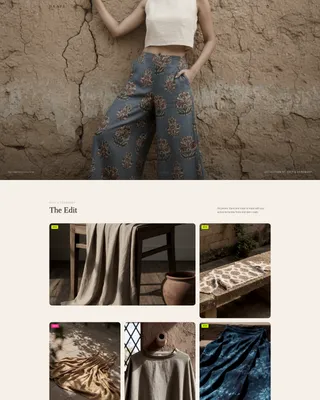 Bohemian Clothing Brand Landing Page Template