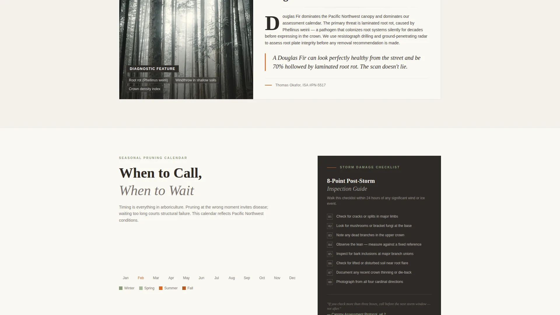 Specialist Arborist Appointment Booking Website Template