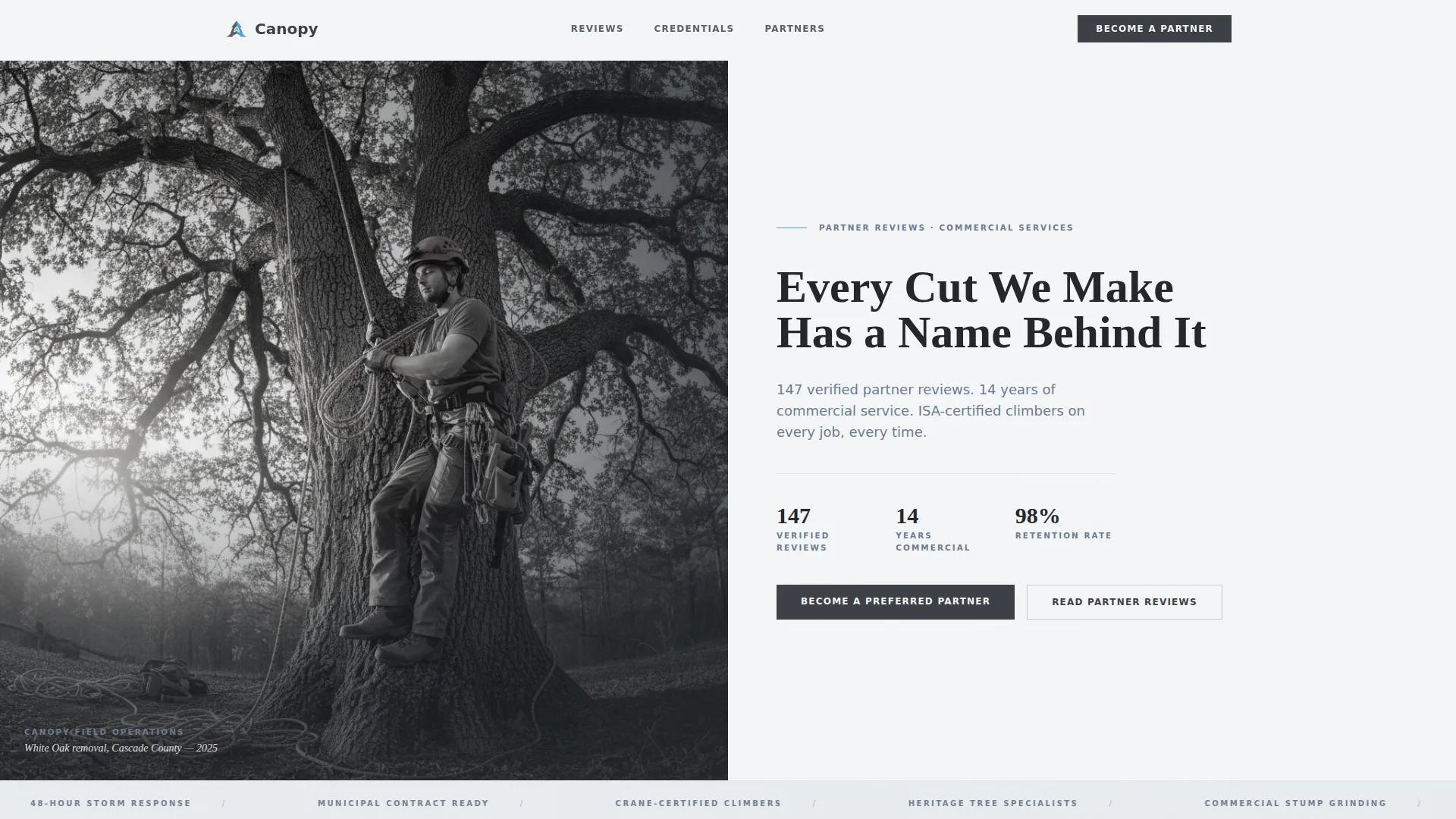 Arborist FAQ & Common Questions Website Template