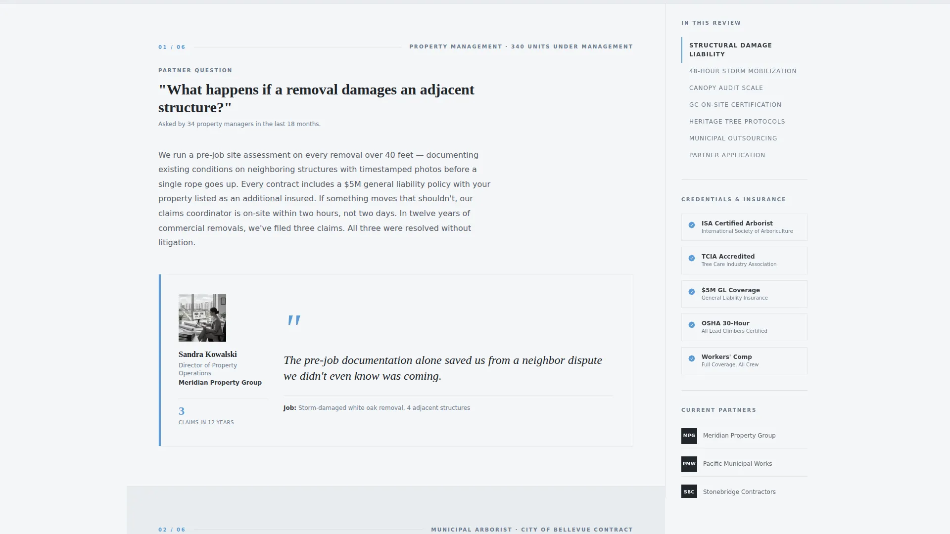 Arborist FAQ & Common Questions Website Template
