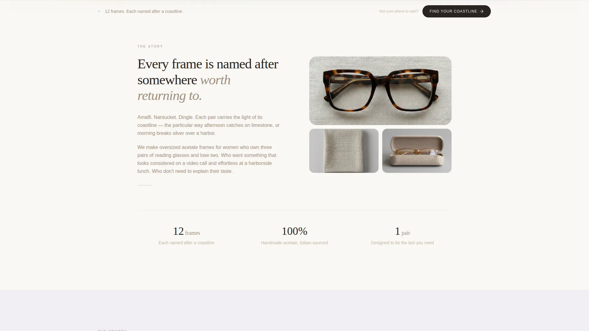 Elegant Eyewear Landing Page Template
