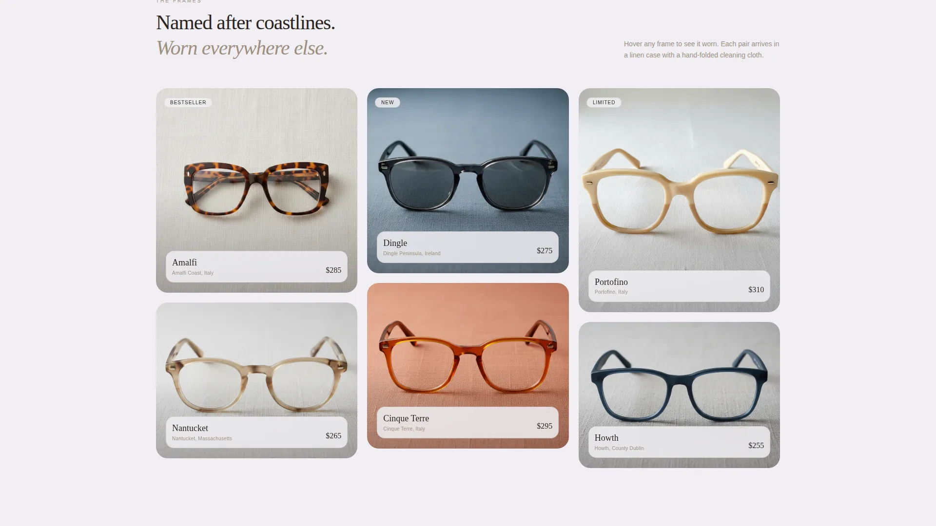 Elegant Eyewear Landing Page Template