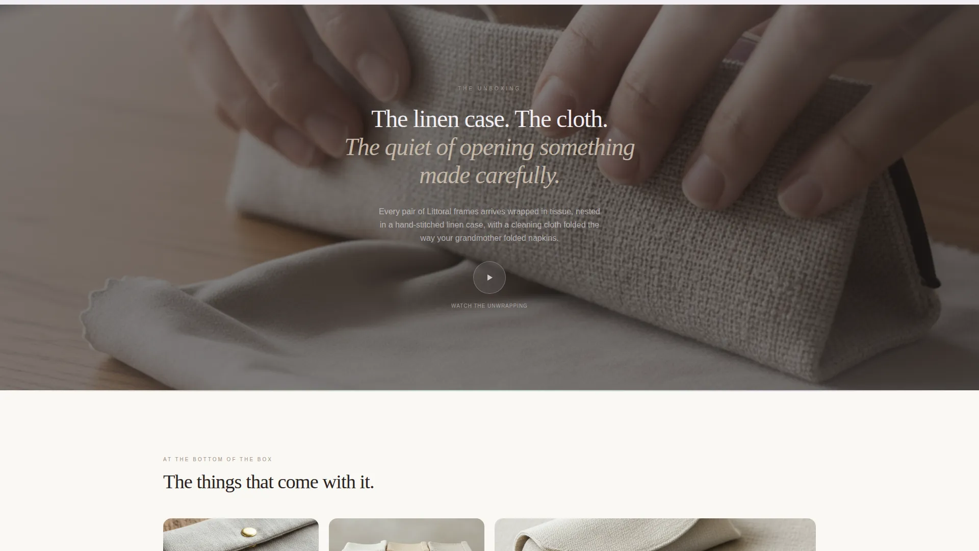 Elegant Eyewear Landing Page Template