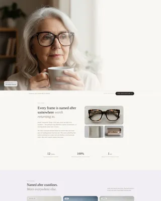 Elegant Eyewear Landing Page Template