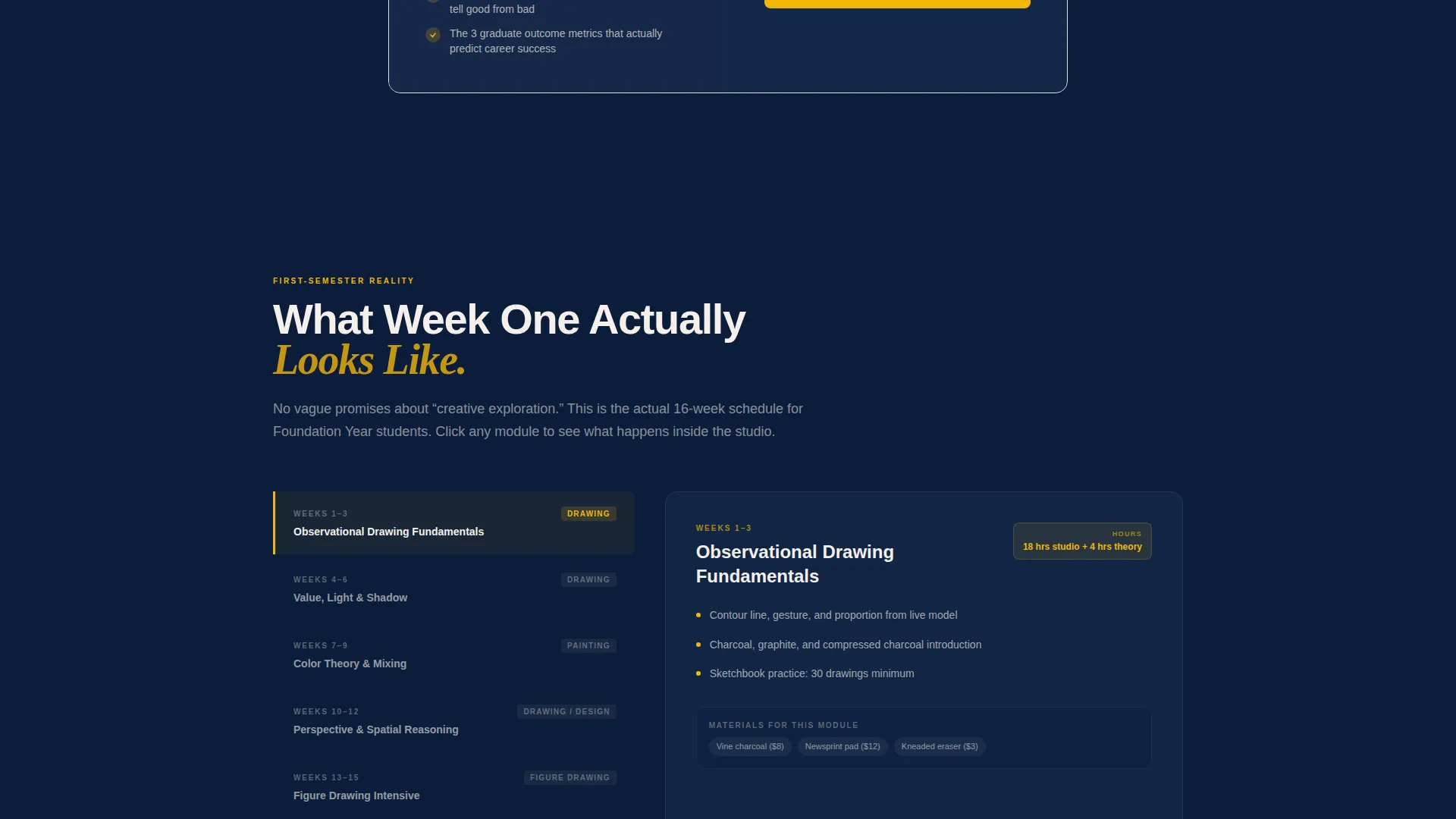 Art School Marketing Comparison Website Template