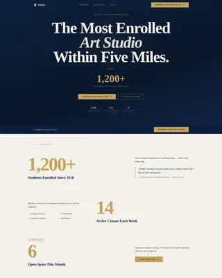 Art School Marketing Portfolio & Case Study Website Template