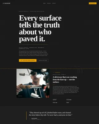 Asphalt Paving Service Area Landing Page Template
