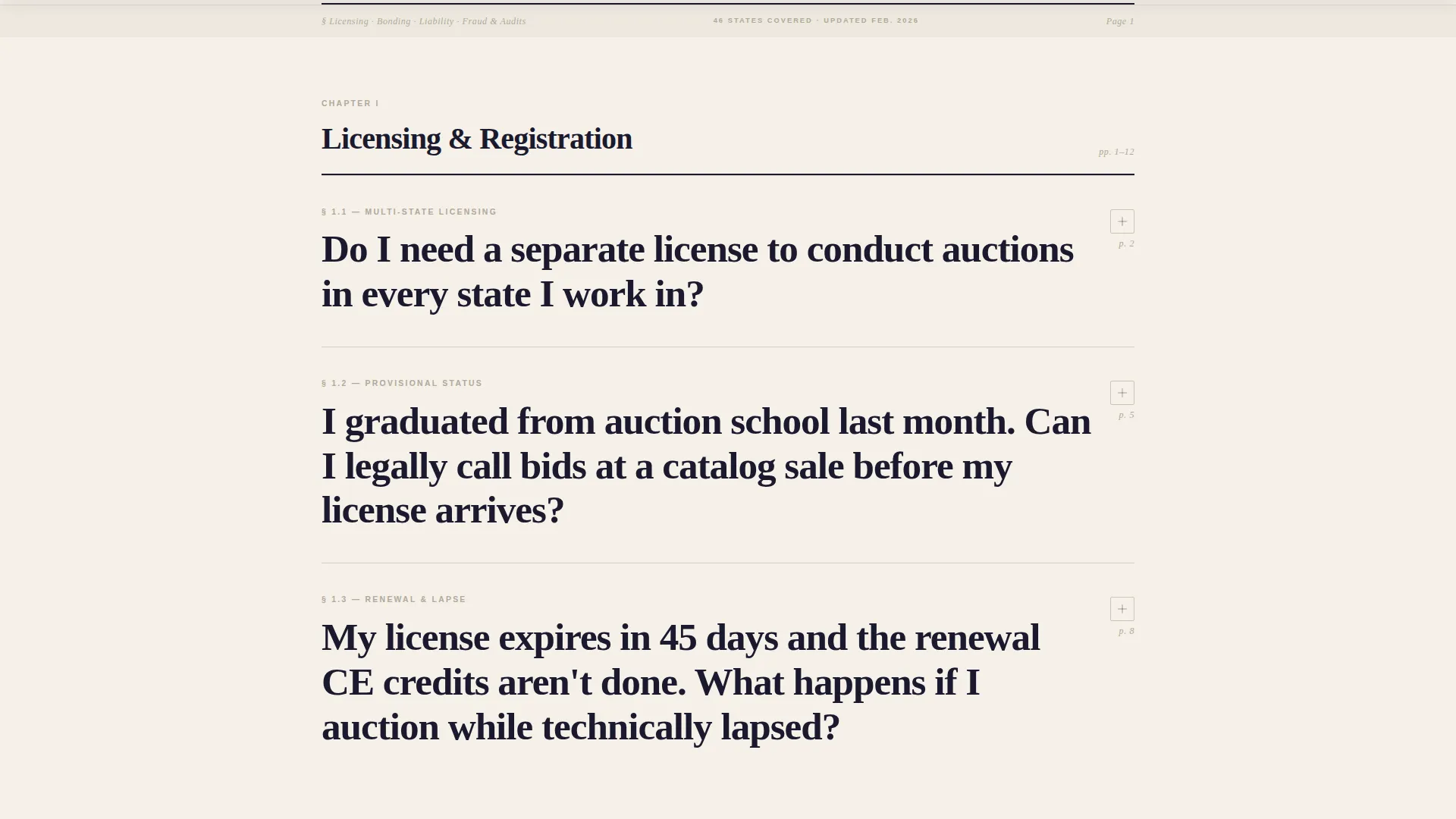 Auctioneer Compliance FAQ & Resource Landing Page