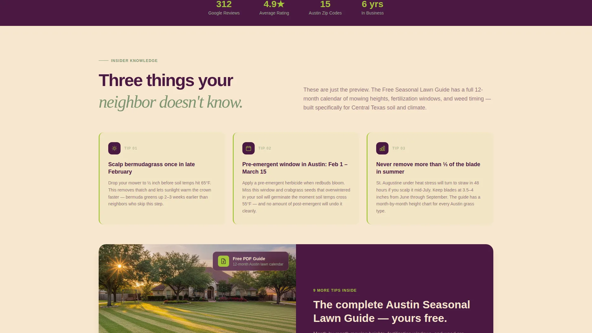 Awardwinning Lawncare | Free Website Template | Rocket
