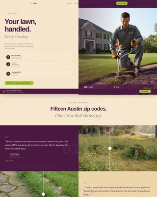 Awardwinning Lawncare | Free Website Template | Rocket