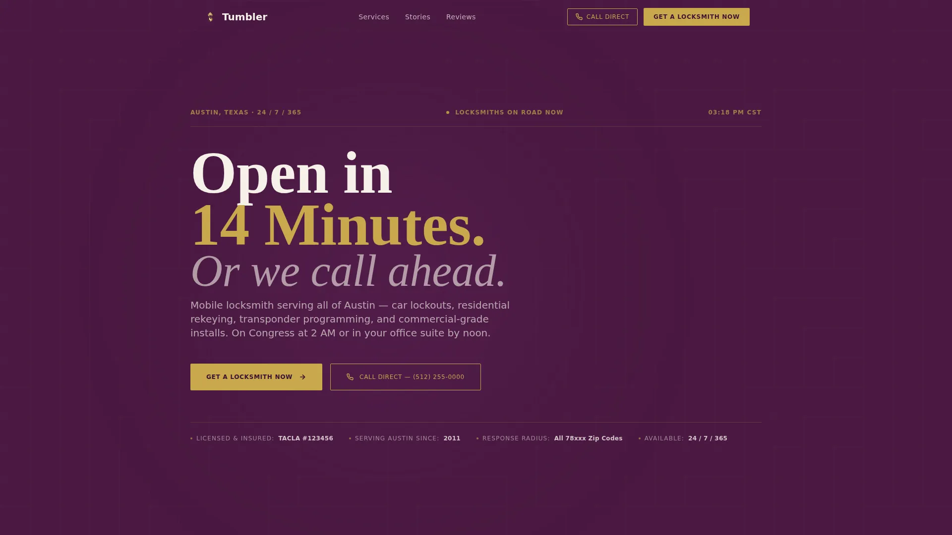 Editorial Locksmith | Free Website Template | Rocket
