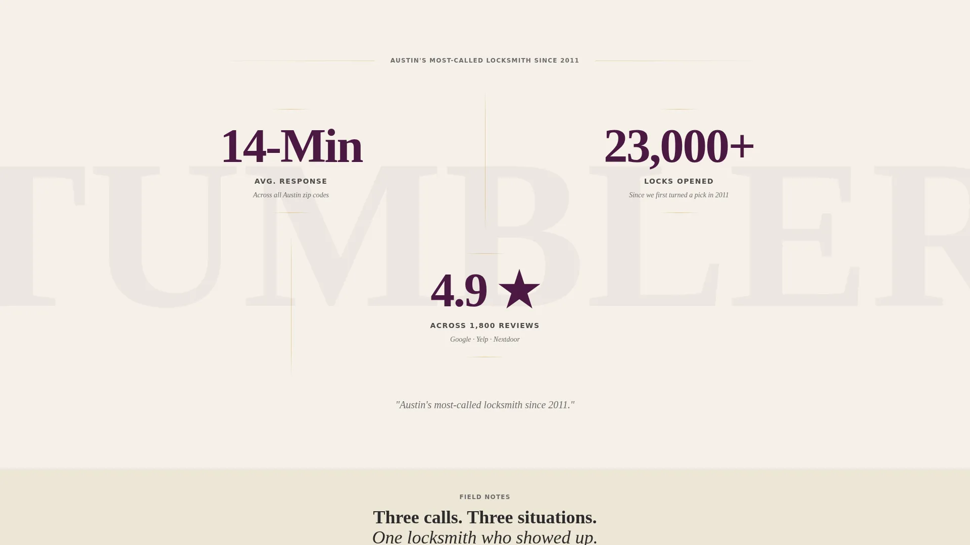 Editorial Locksmith | Free Website Template | Rocket