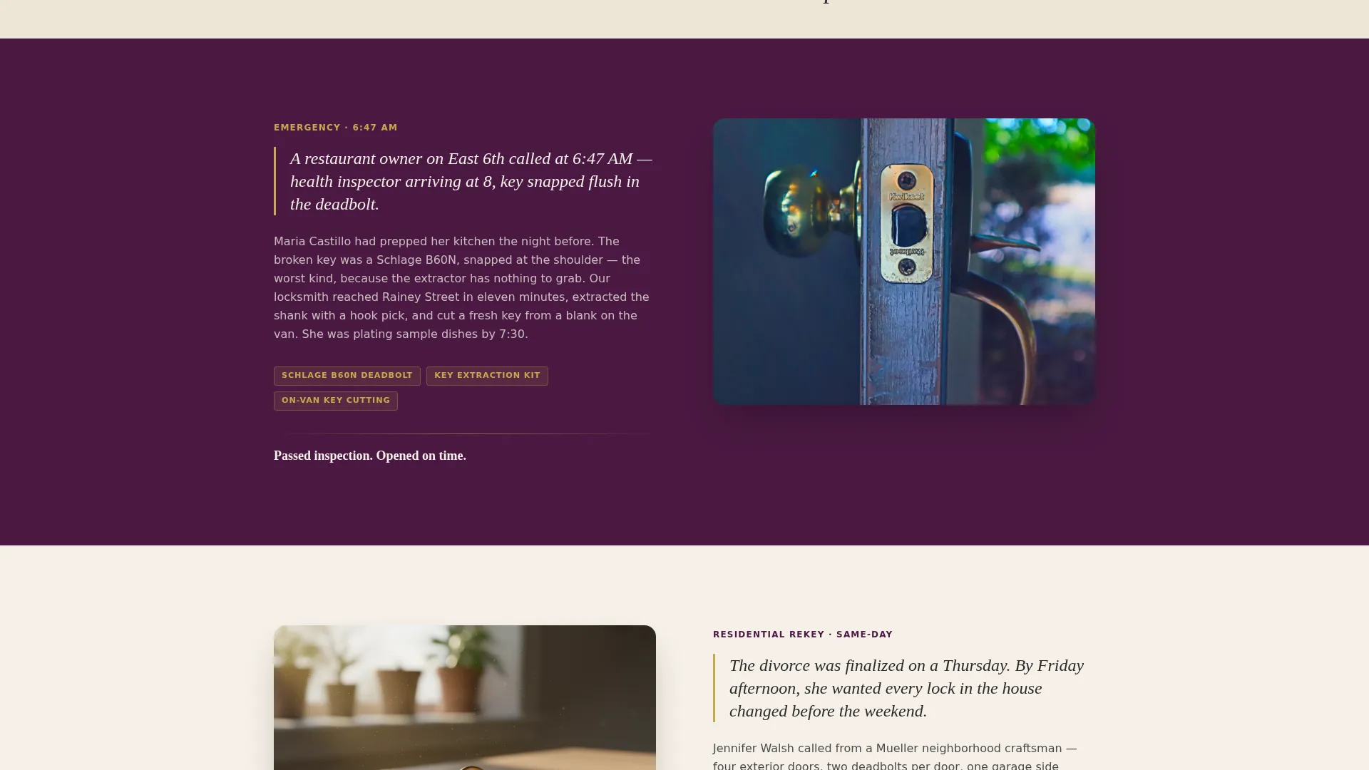 Editorial Locksmith | Free Website Template | Rocket
