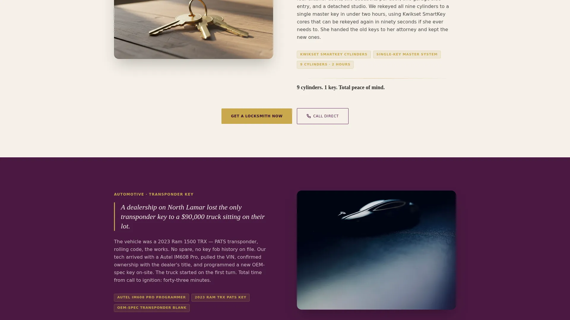Editorial Locksmith | Free Website Template | Rocket