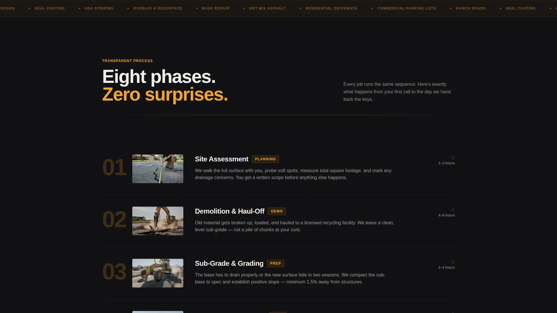 Trusted Paving | Free Website Template | Rocket