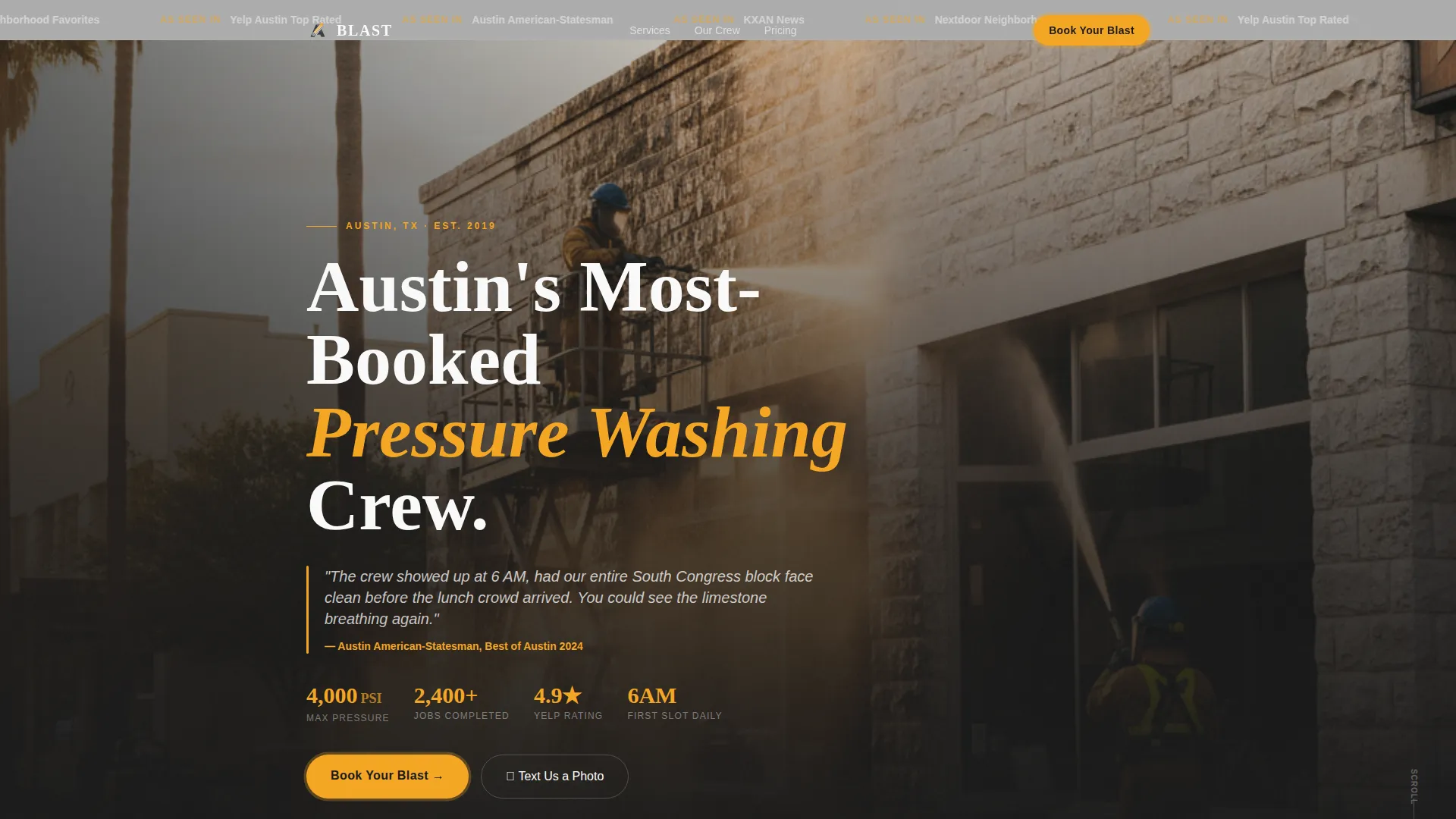 Powerful Pressure Cleaning | Free Website Template | Rocket