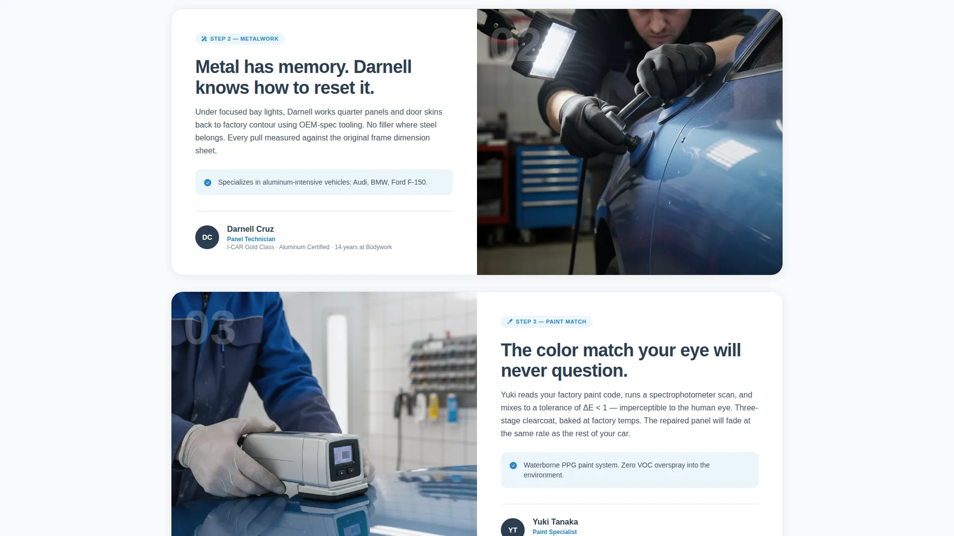 Auto Body Shop Free Estimate Landing Page Template