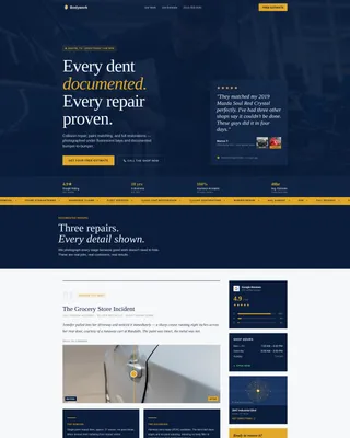 Auto Body Shop Local SEO Landing Page Template