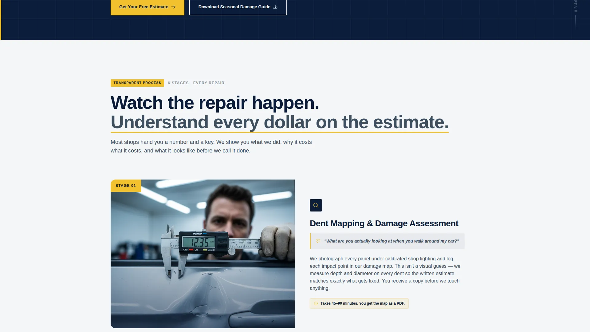 Auto Body Shop Marketing Professional Website Template