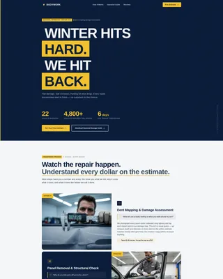 Auto Body Shop Marketing Professional Website Template