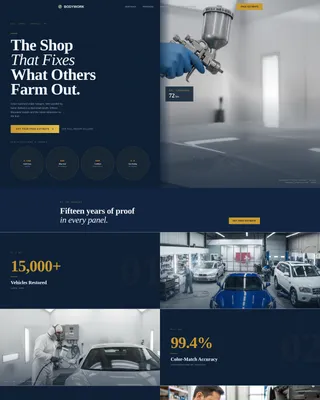 Auto Body Technician Blog Website Template