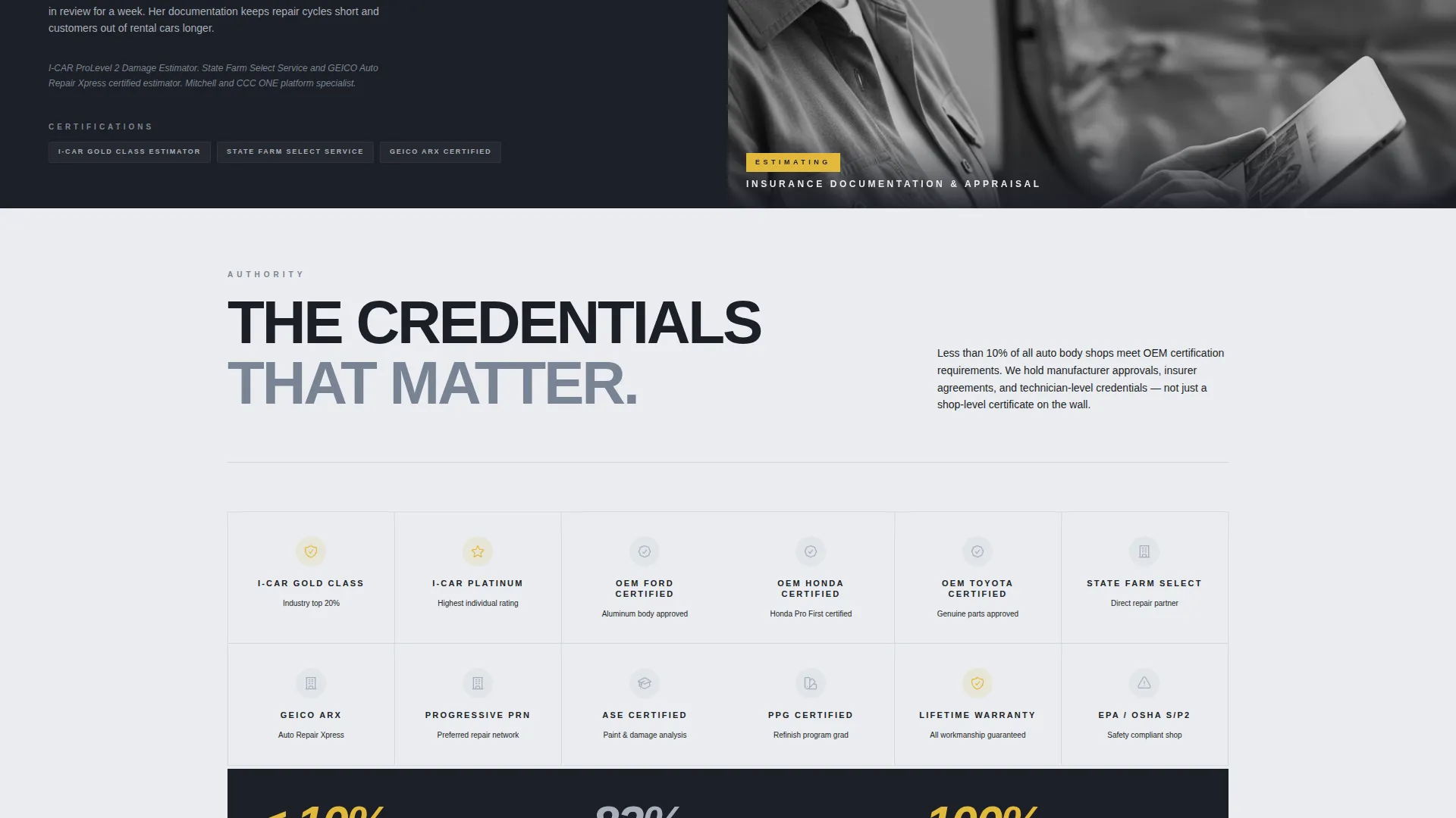 Auto Body Shop Landing Page Template