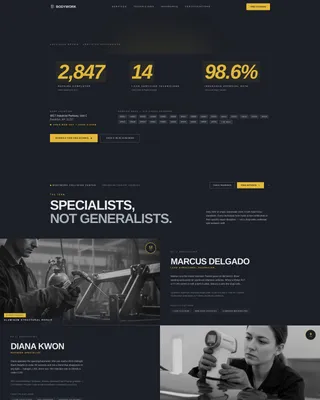 Auto Body Shop Landing Page Template