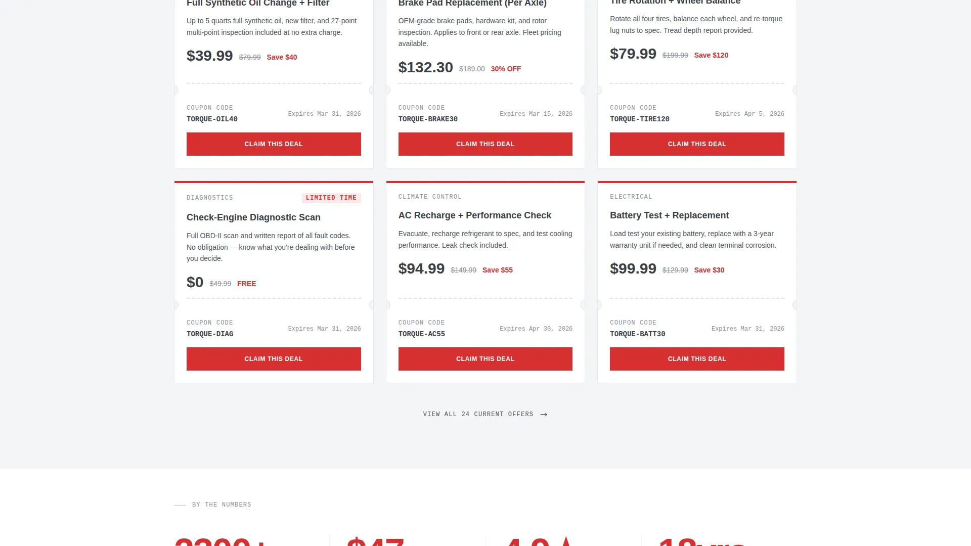 Auto Mechanic Coupon & Discount Landing Page Template