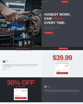 Auto Mechanic Coupon & Discount Landing Page Template
