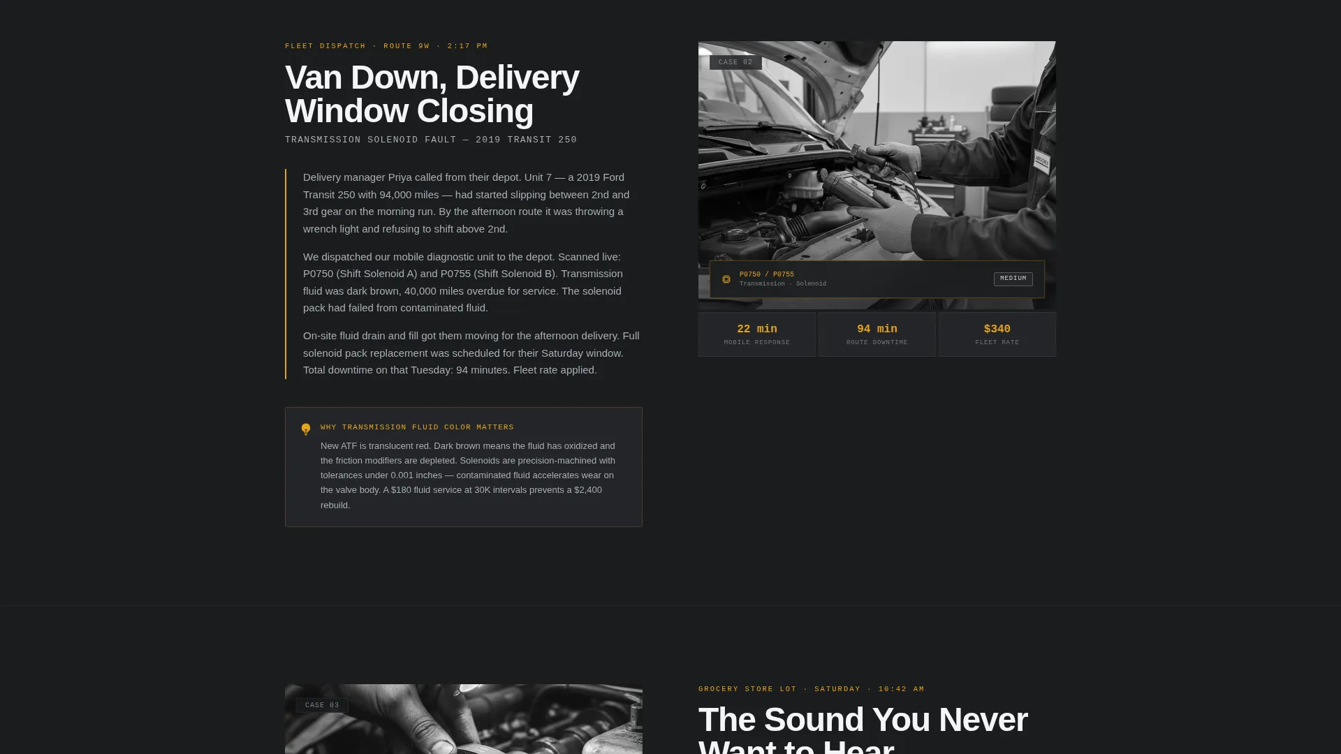 Emergency Auto Mechanic Landing Page Template