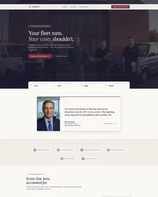 B2B Fleet Auto Mechanic Landing Page Template