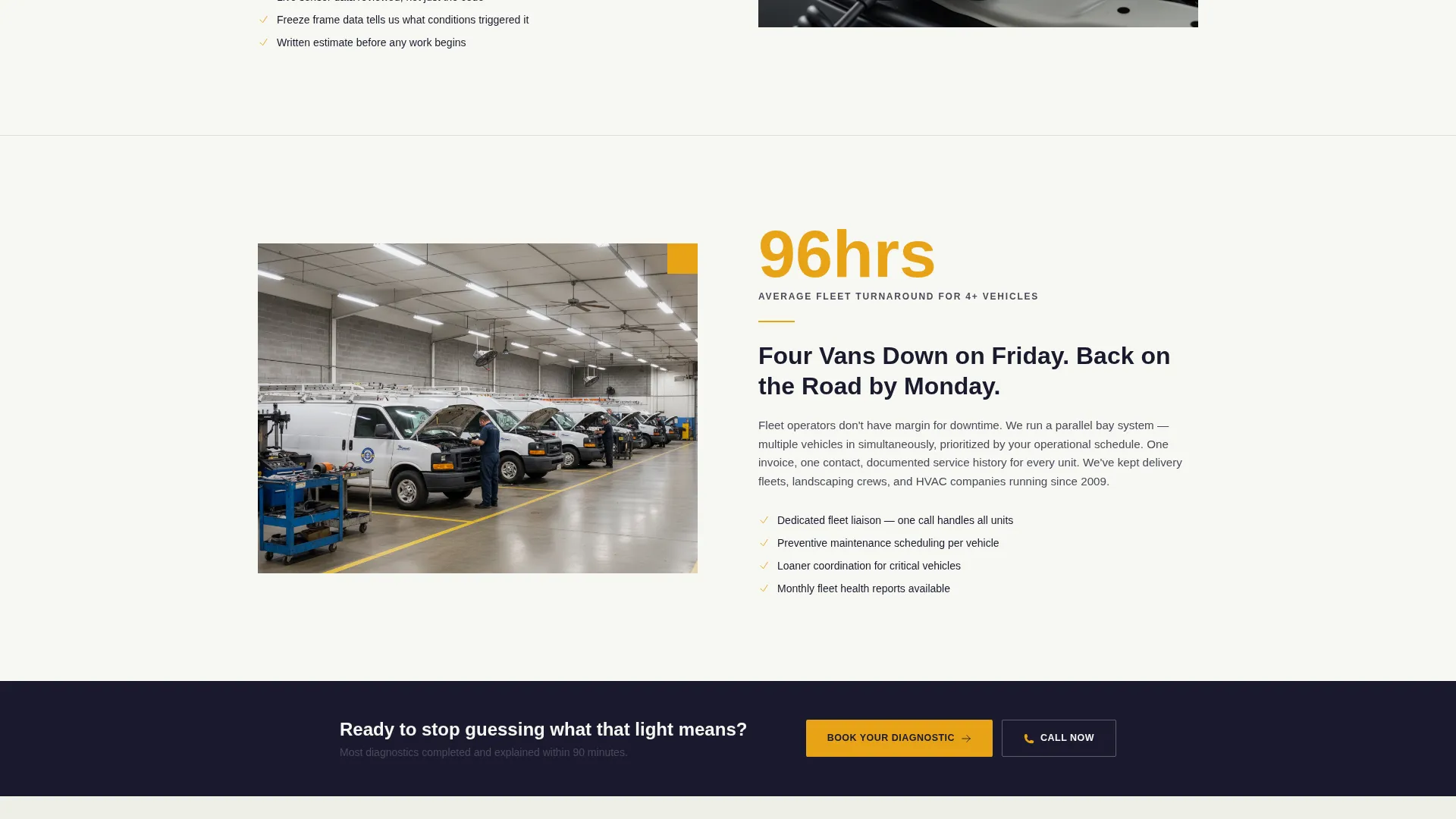 Licensed Auto Repair Landing Page Template