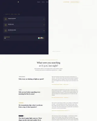 Auto Mechanic Local SEO Landing Page Template
