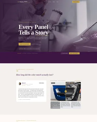 Automotive Painter Customer Review Landing Page