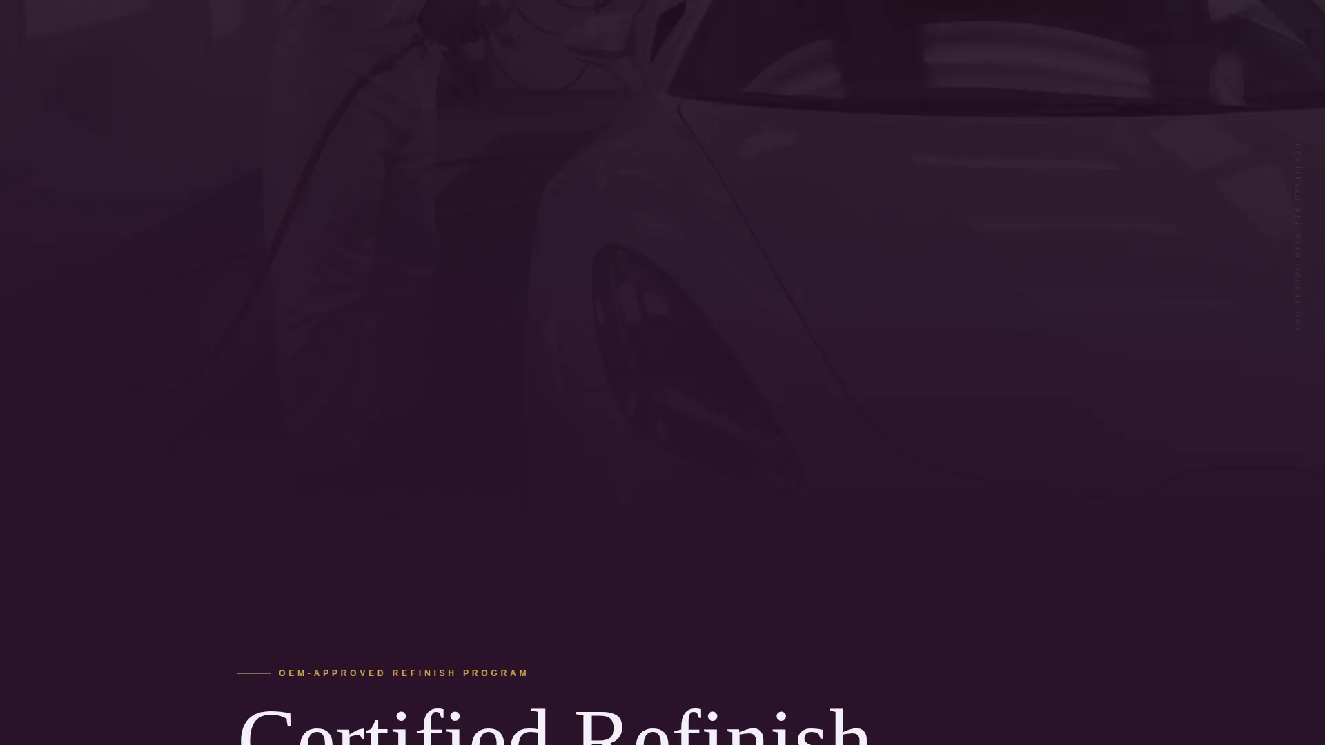 Certified Automotive Refinish B2B Landing Page