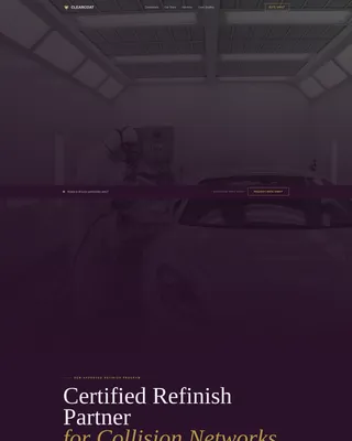Certified Automotive Refinish B2B Landing Page