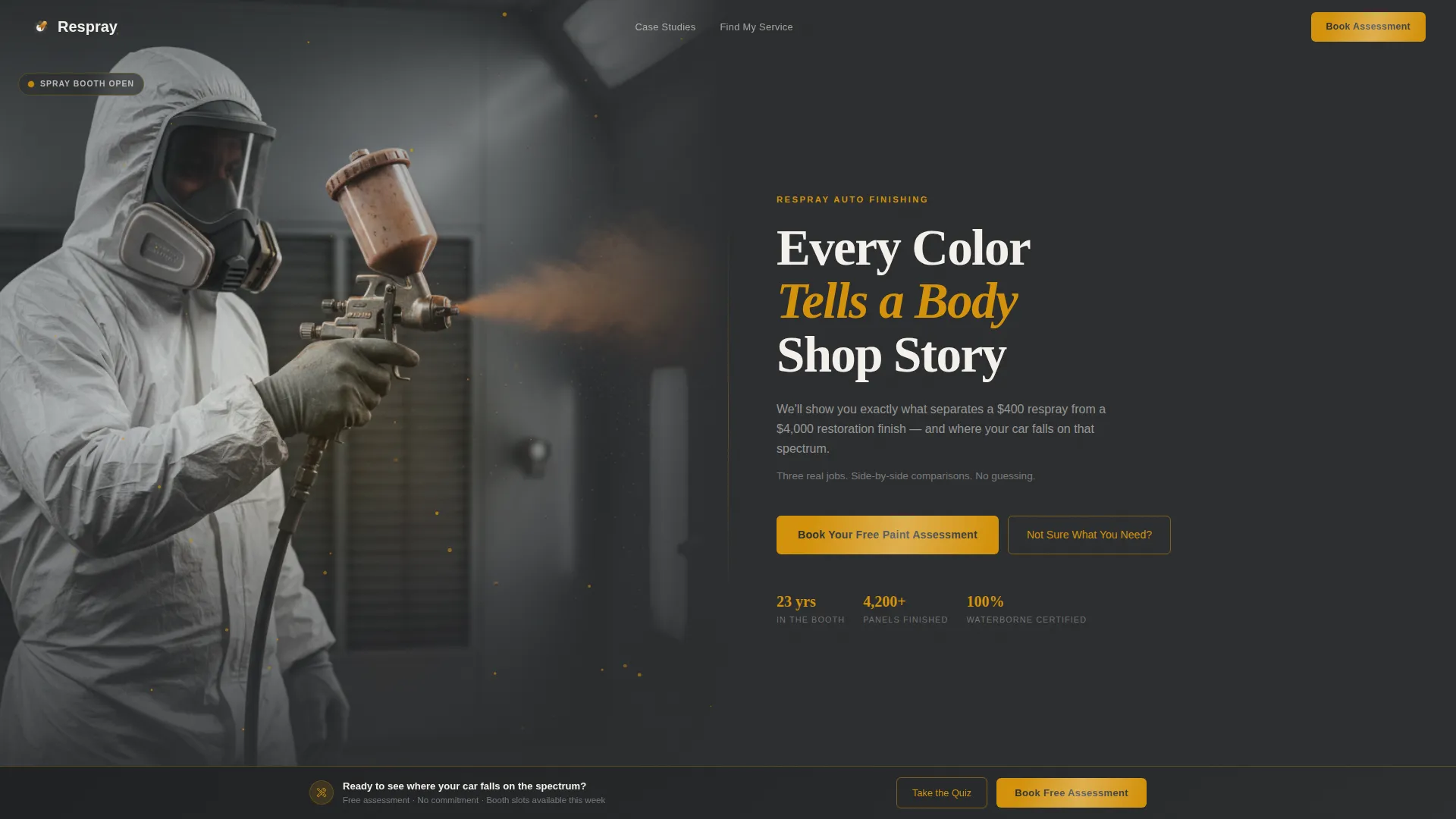 Automotive Painter Landing Page Template