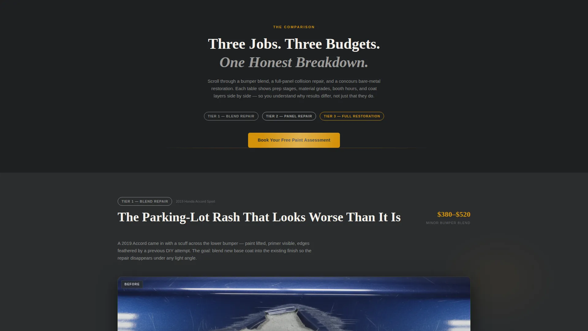 Automotive Painter Landing Page Template