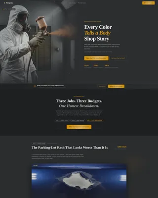 Automotive Painter Landing Page Template