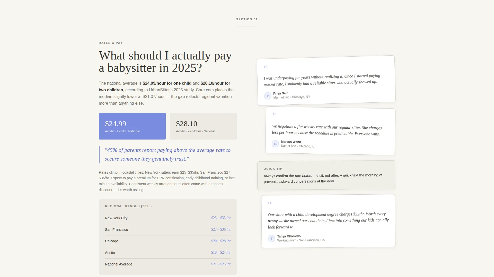 Babysitter Booking Website Template