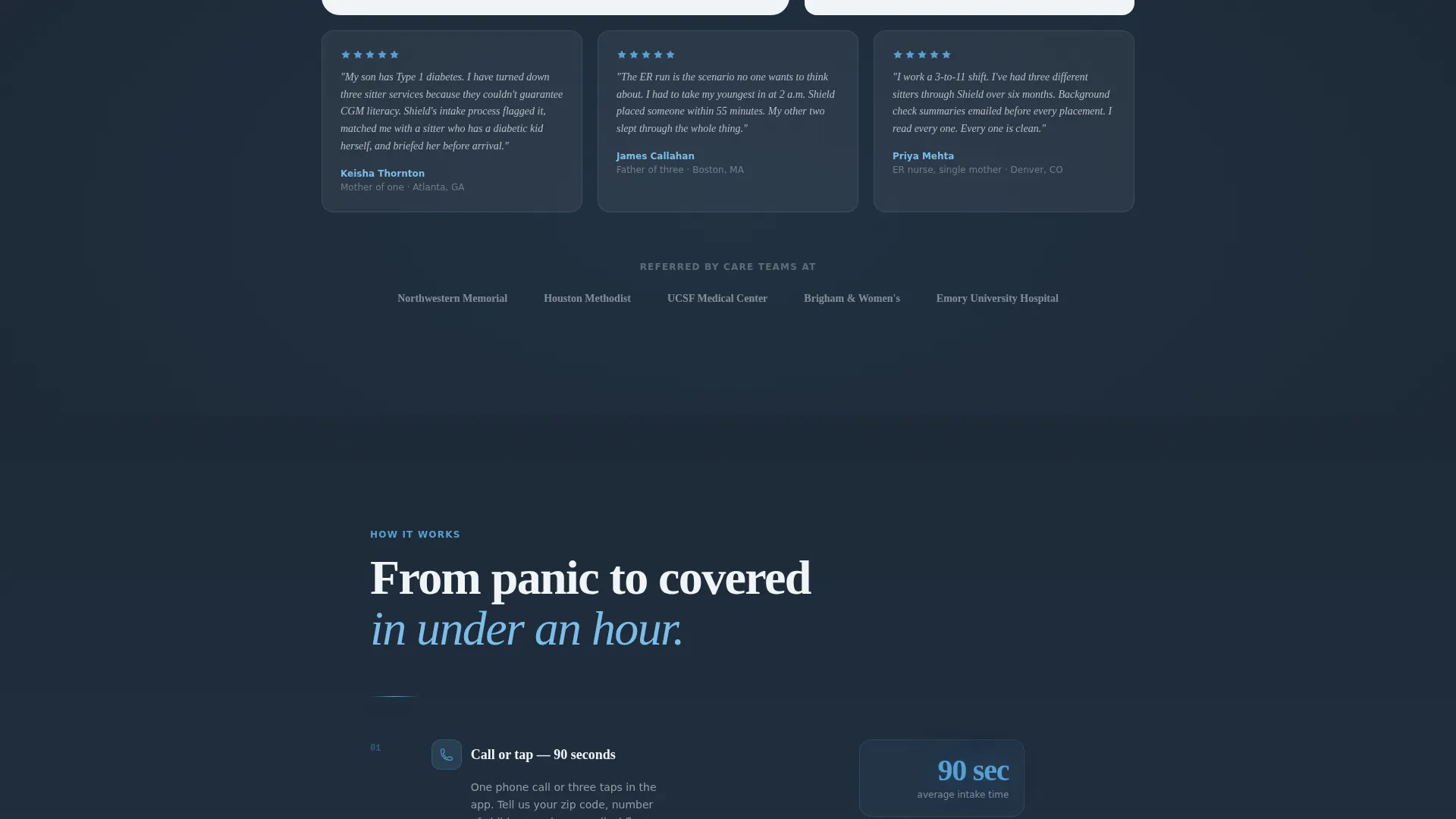 Emergency Babysitting Service Landing Page Template