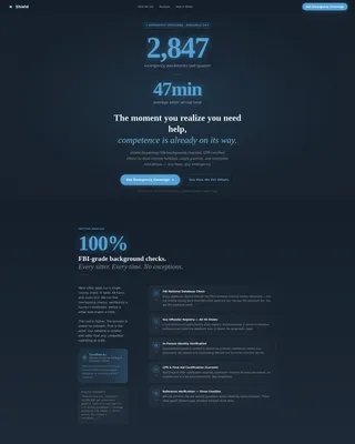 Emergency Babysitting Service Landing Page Template