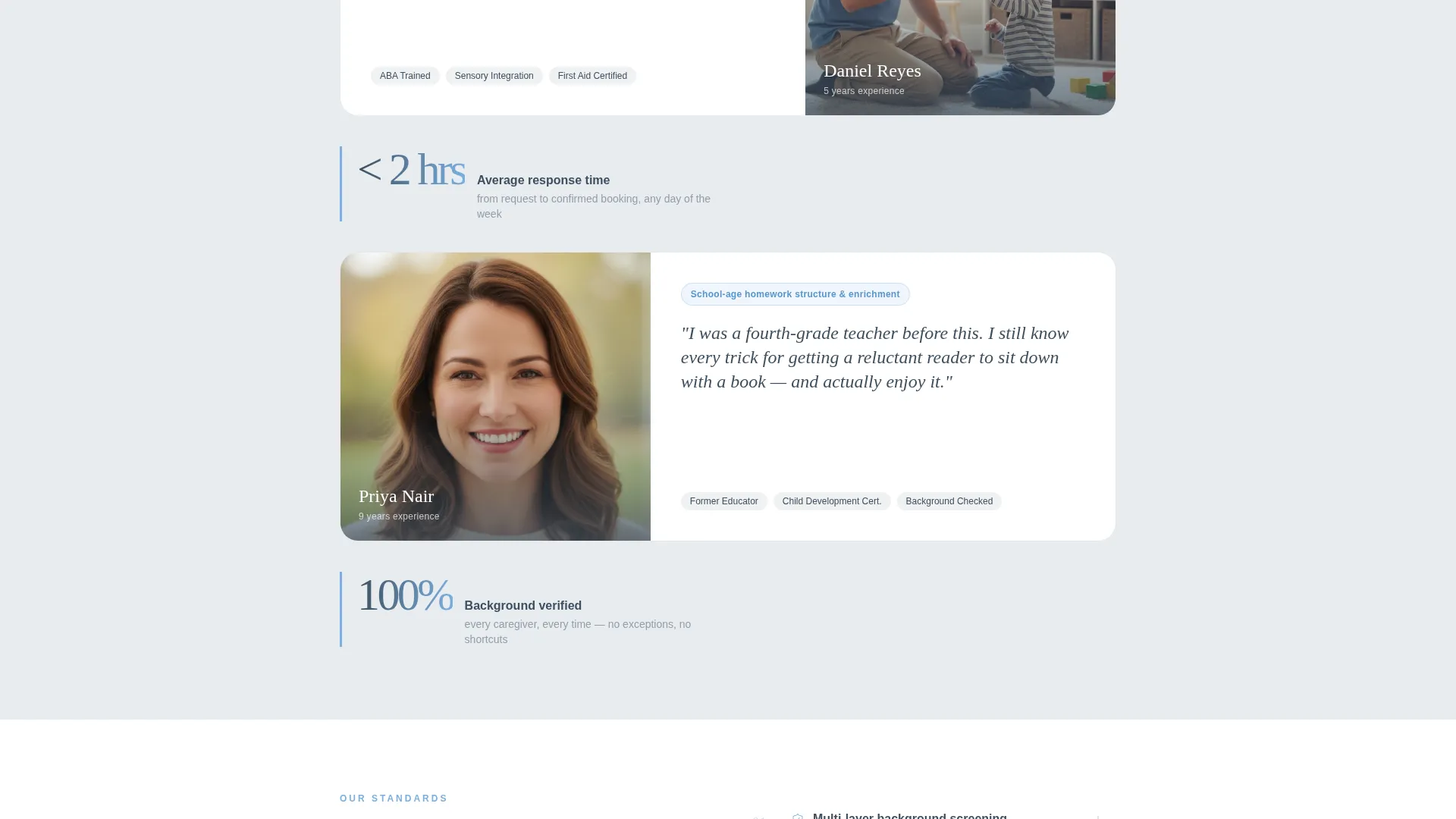 Expert Nanny Services Landing Page Template