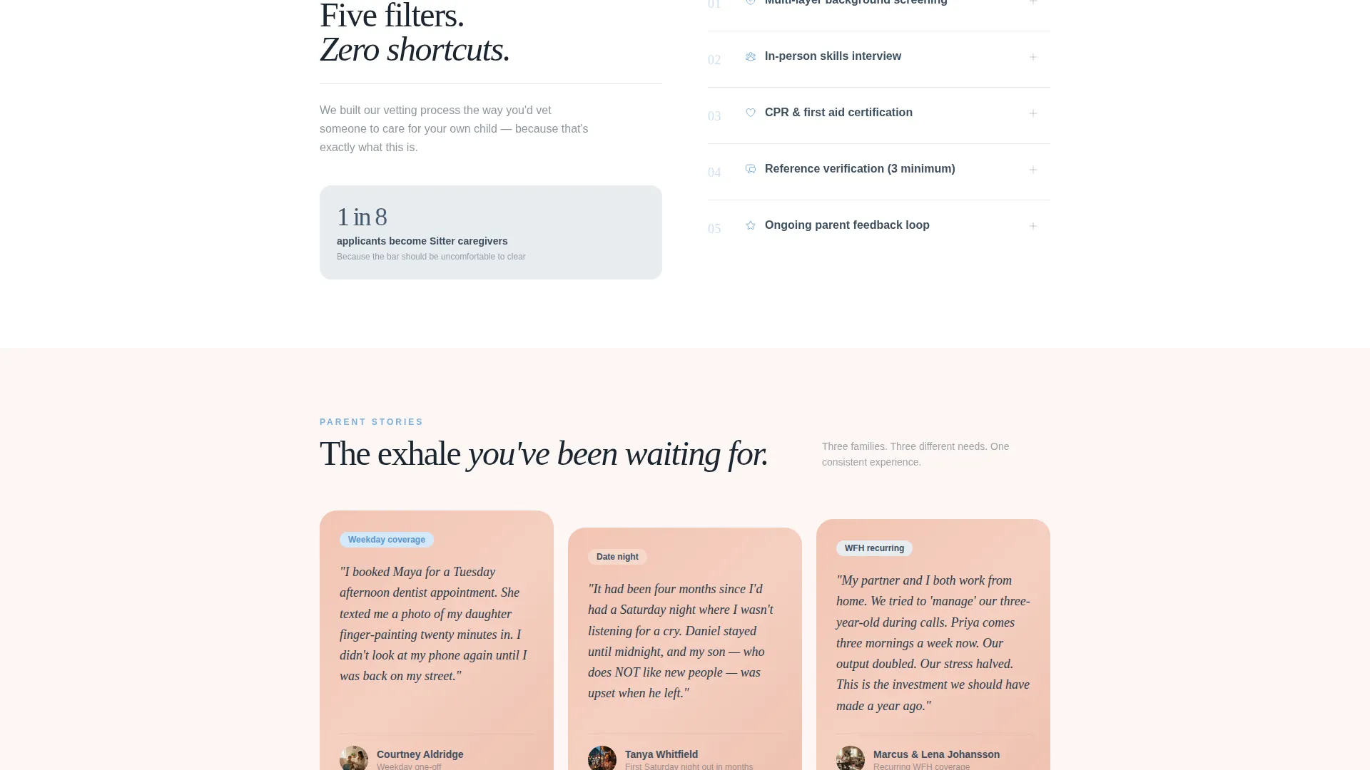 Expert Nanny Services Landing Page Template