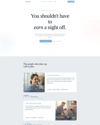 Expert Nanny Services Landing Page Template