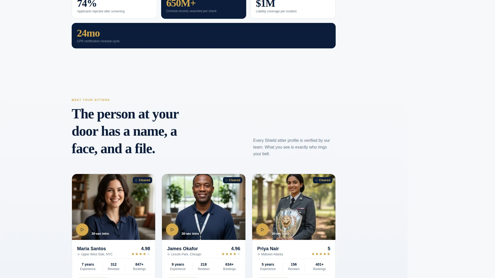 Babysitting Service Marketing Booking Website Template