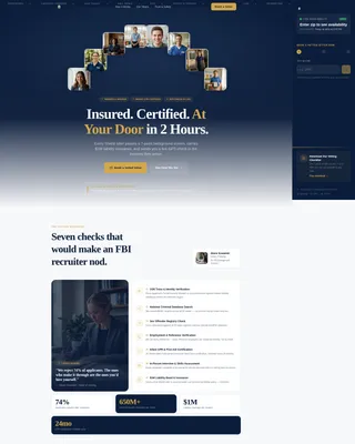 Babysitting Service Marketing Booking Website Template