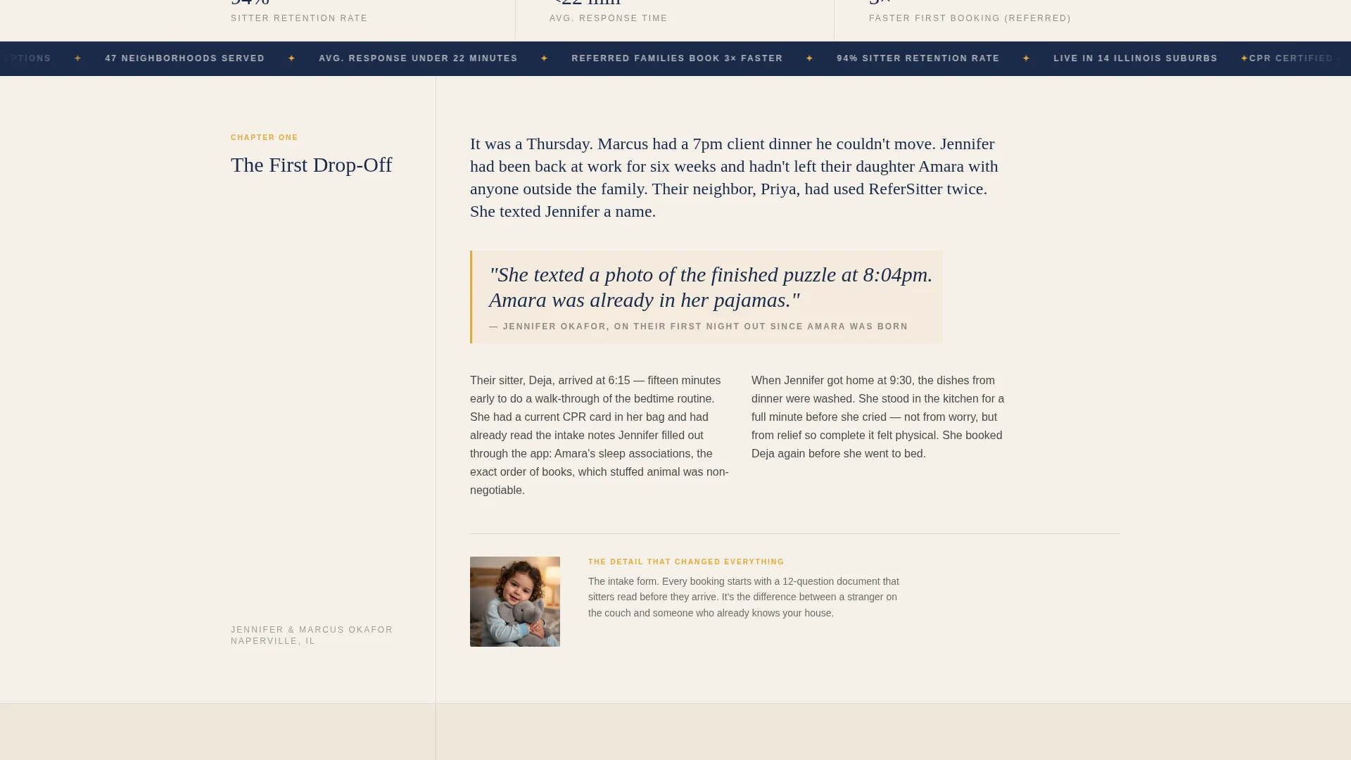 Babysitting Referral Program Landing Page Template
