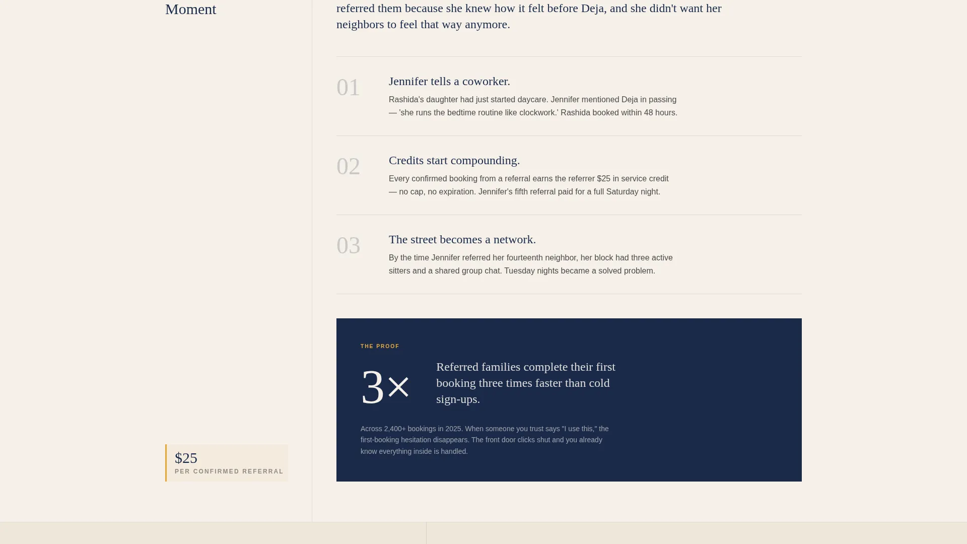 Babysitting Referral Program Landing Page Template