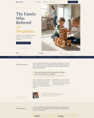 Babysitting Referral Program Landing Page Template